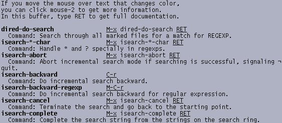 apropos search output